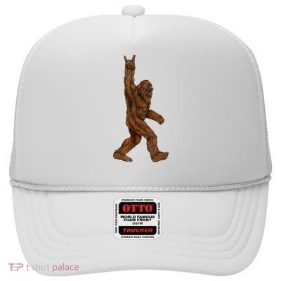 Bigfoot Rock On High Crown Mesh Back Trucker Hat