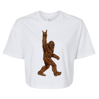 Bigfoot Rock On Bella+Canvas Jersey Crop Tee