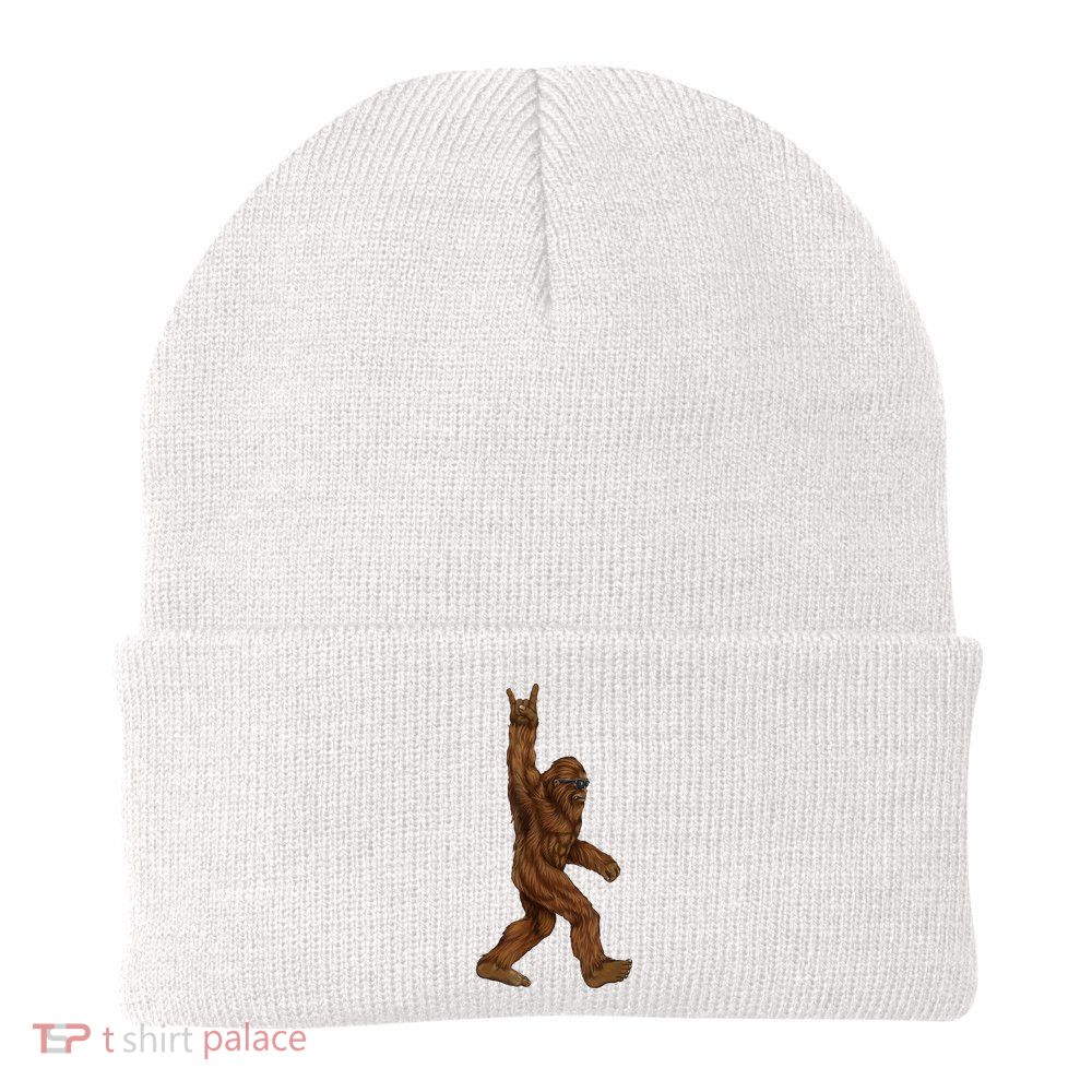 Bigfoot Rock On Knit Cap Winter Beanie