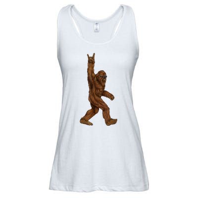 Bigfoot Rock On Ladies Essential Flowy Tank