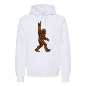 Bigfoot Rock On Premium Hoodie