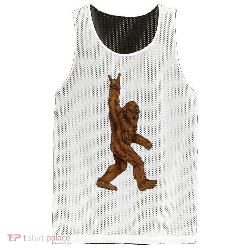 Bigfoot Rock On Mesh Reversible Basketball Jersey Tank