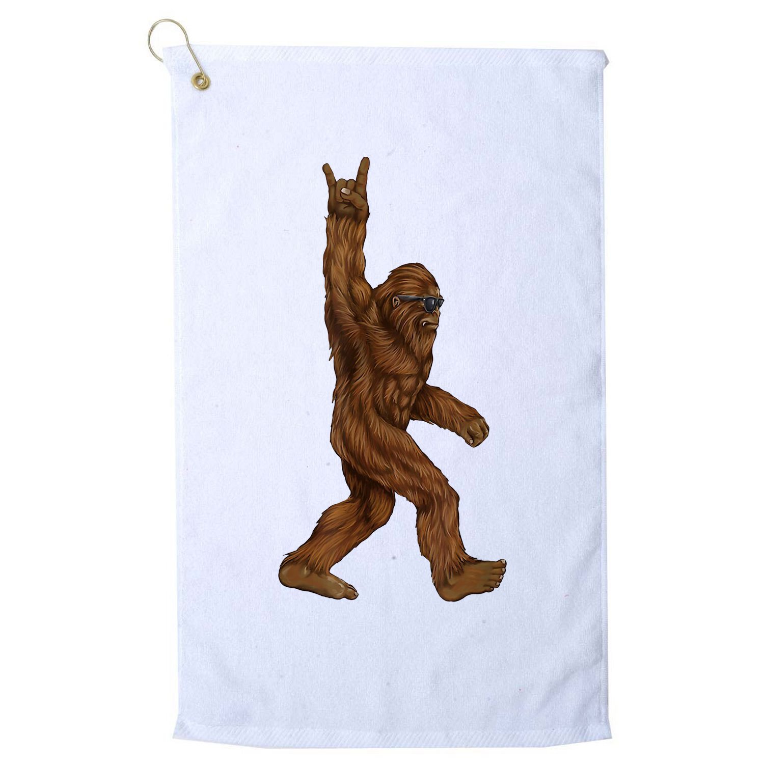 Bigfoot Rock On Golf Towel