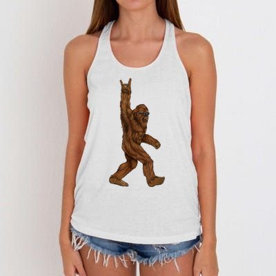 Bigfoot Rock On Women's Knotted Racerback Tank