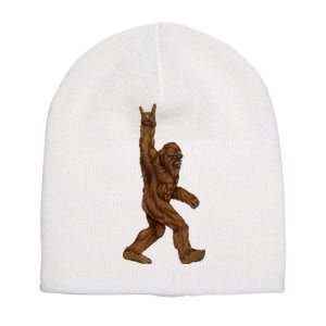 Bigfoot Rock On Short Acrylic Beanie