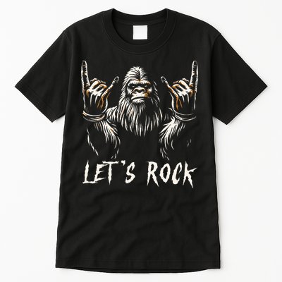 Bigfoot Rock On Funny Sasquatch Rock and Roll Let's Rock Tall T-Shirt