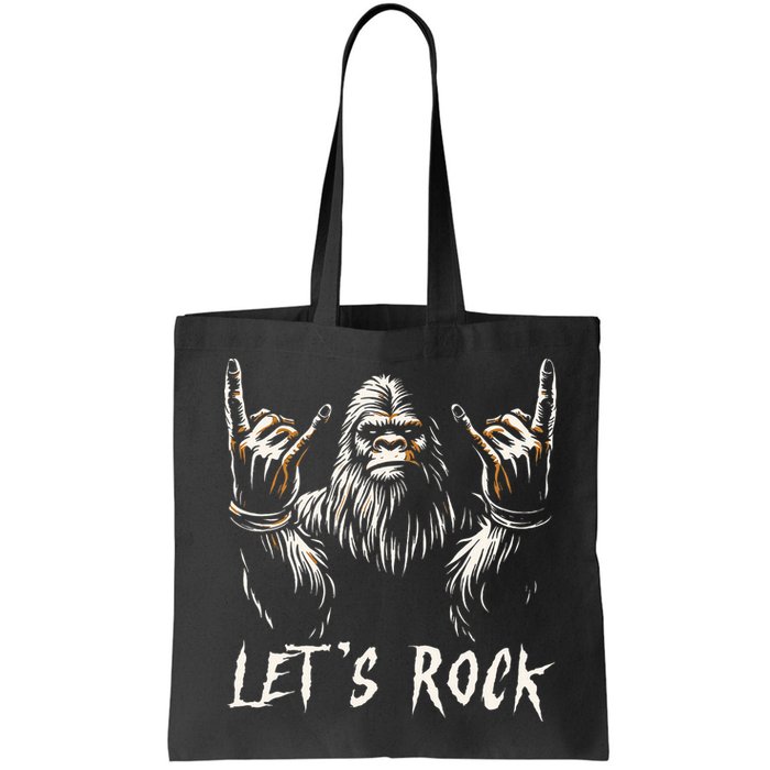 Bigfoot Rock On Funny Sasquatch Rock and Roll Let's Rock Bag