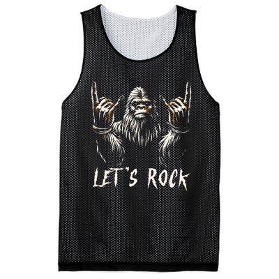 Bigfoot Rock On Funny Sasquatch Rock and Roll Let's Rock Mesh Reversible Basketball Jersey Tank