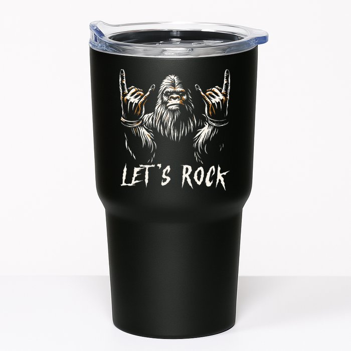 Bigfoot Rock On Funny Sasquatch Rock and Roll Let's Rock Tumbler