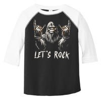 Bigfoot Rock On Funny Sasquatch Rock and Roll Let's Rock Toddler Fine Jersey T-Shirt