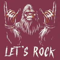 Bigfoot Rock On Funny Sasquatch Rock and Roll Let's Rock 16oz Travel Tumbler