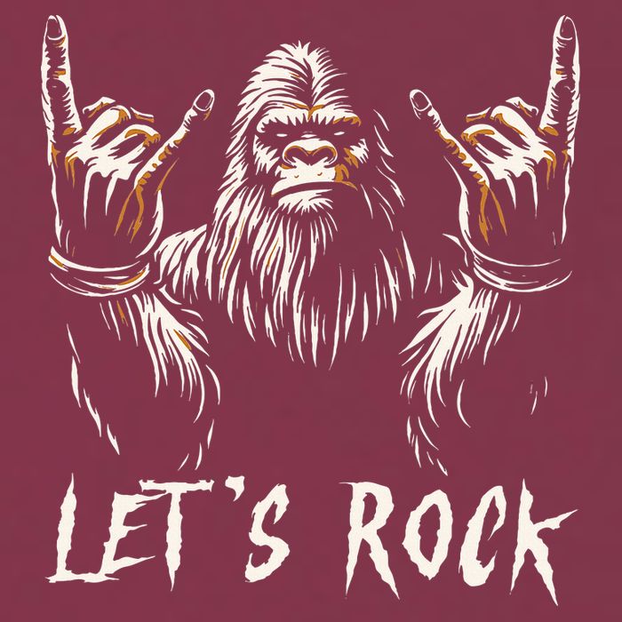 Bigfoot Rock On Funny Sasquatch Rock and Roll Let's Rock 16oz Travel Tumbler