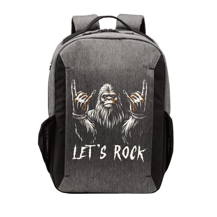 Bigfoot Rock On Funny Sasquatch Rock and Roll Let's Rock Vector Backpack