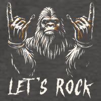 Bigfoot Rock On Funny Sasquatch Rock and Roll Let's Rock Vector Backpack