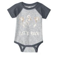 Bigfoot Rock On Funny Sasquatch Rock and Roll Let's Rock Infant Baby Jersey Bodysuit
