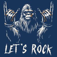 Bigfoot Rock On Funny Sasquatch Rock and Roll Let's Rock Infant Baby Jersey Bodysuit