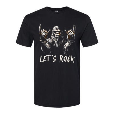 Bigfoot Rock On Funny Sasquatch Rock and Roll Let's Rock Softstyle® CVC T-Shirt