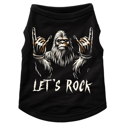 Bigfoot Rock On Funny Sasquatch Rock And Roll LetS Rock Doggie Tank