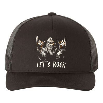 Bigfoot Rock On Funny Sasquatch Rock And Roll LetS Rock Yupoong Adult 5-Panel Trucker Hat