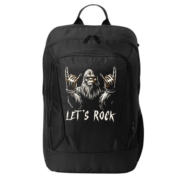Bigfoot Rock On Funny Sasquatch Rock And Roll LetS Rock City Backpack