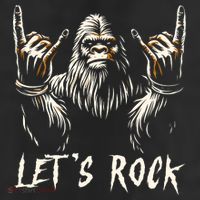 Bigfoot Rock On Funny Sasquatch Rock And Roll LetS Rock Adult Drive Performance Visor