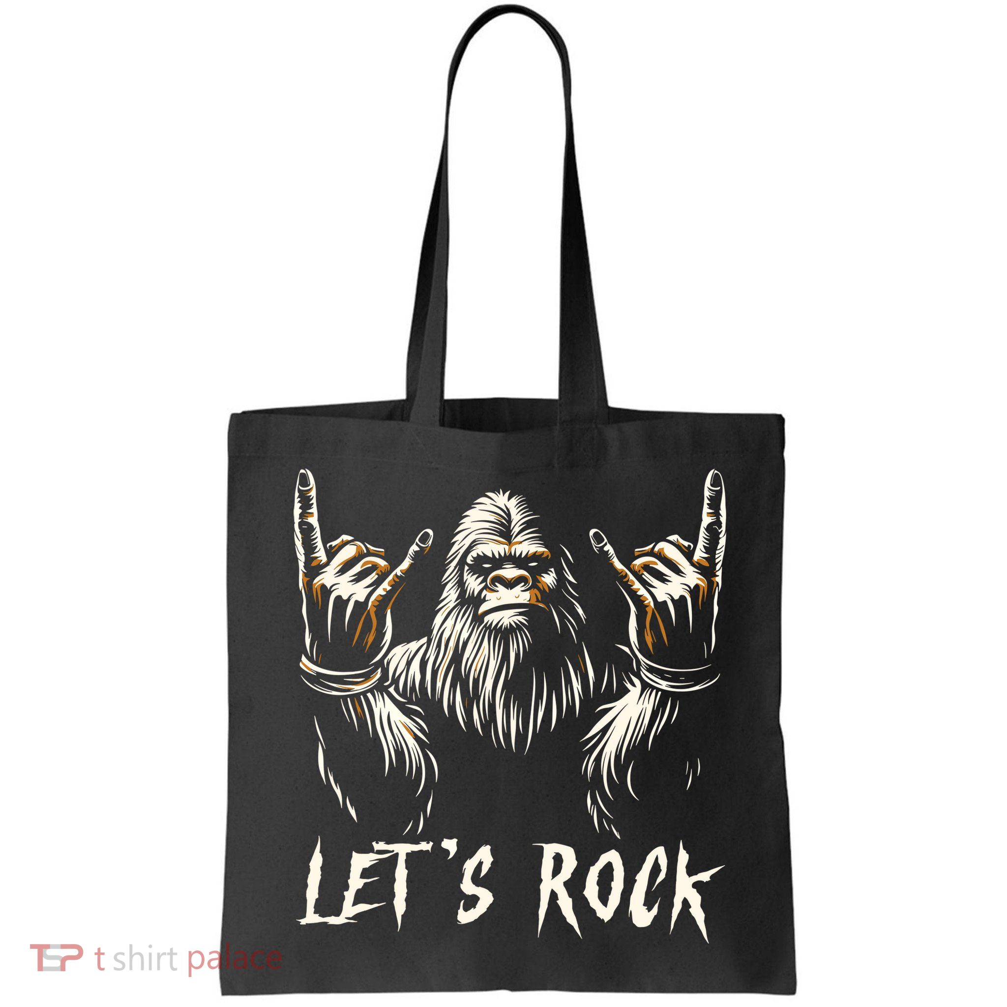 Bigfoot Rock On Funny Sasquatch Rock And Roll LetS Rock Bag