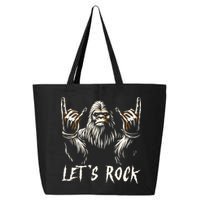 Bigfoot Rock On Funny Sasquatch Rock And Roll LetS Rock 25L Jumbo Tote