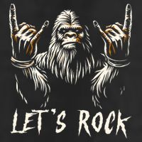Bigfoot Rock On Funny Sasquatch Rock And Roll LetS Rock 25L Jumbo Tote