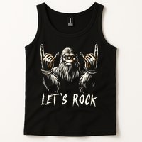 Bigfoot Rock On Funny Sasquatch Rock And Roll LetS Rock Tank Top