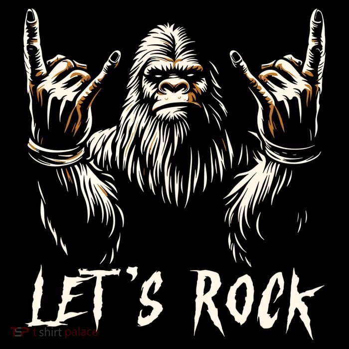 Bigfoot Rock On Funny Sasquatch Rock And Roll LetS Rock Toddler T-Shirt