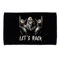 Bigfoot Rock On Funny Sasquatch Rock And Roll LetS Rock Microfiber Hand Towel