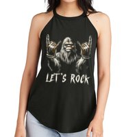 Bigfoot Rock On Funny Sasquatch Rock And Roll LetS Rock Women's Perfect Tri Rocker Tank