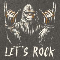 Bigfoot Rock On Funny Sasquatch Rock And Roll LetS Rock Cotton Canvas Backpack