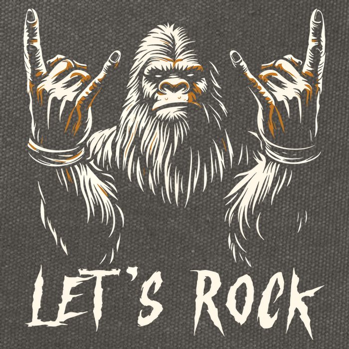 Bigfoot Rock On Funny Sasquatch Rock And Roll LetS Rock Cotton Canvas Backpack