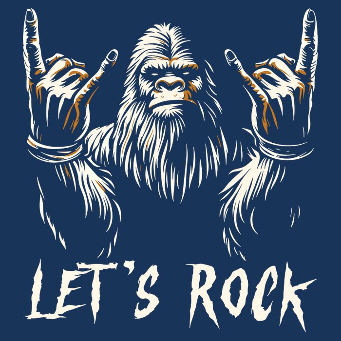Bigfoot Rock On Funny Sasquatch Rock And Roll LetS Rock Infant Baby Jersey Bodysuit