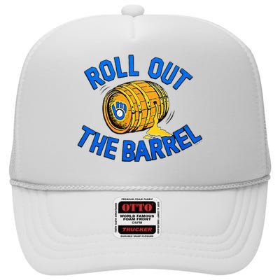 Brewers Roll Out The Barrel High Crown Mesh Back Trucker Hat