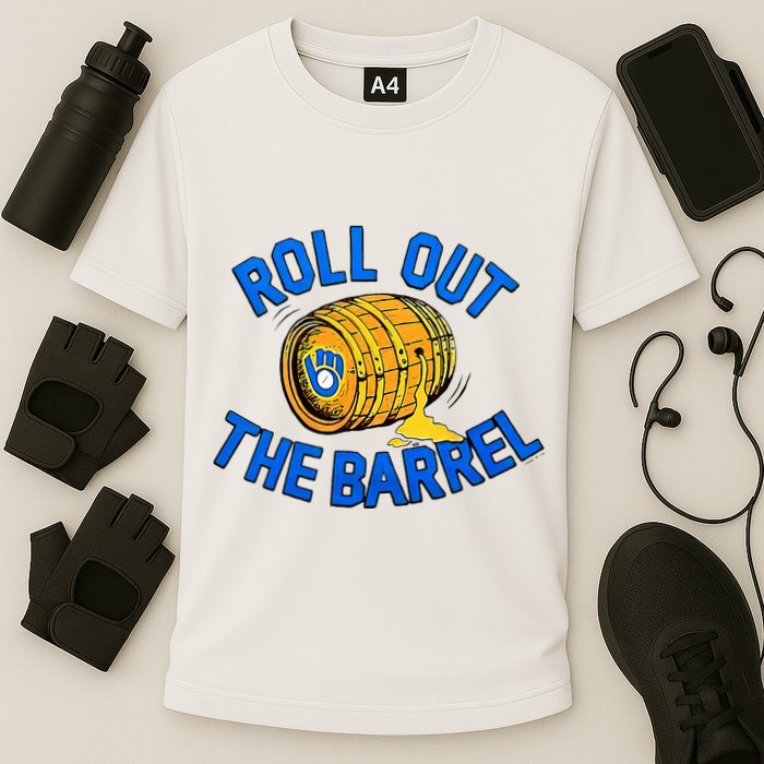 Brewers Roll Out The Barrel Cooling Performance Crew T-Shirt