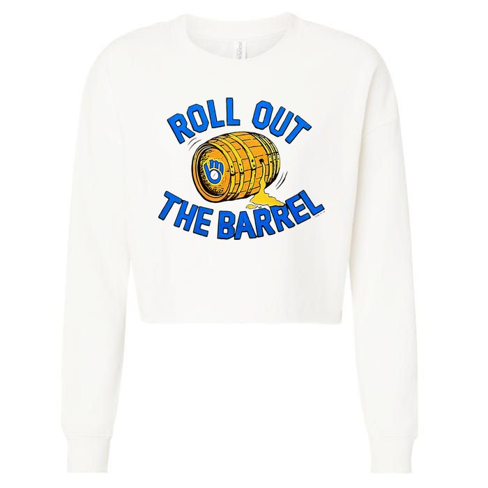Brewers Roll Out The Barrel Cropped Pullover Crew