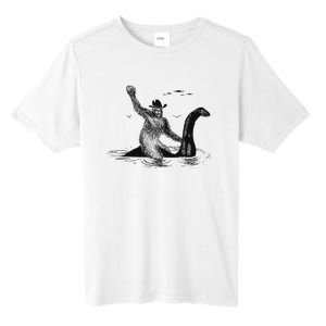 Bigfoot Riding On Nessie Lochness Cowboy Yeti Tall Fusion ChromaSoft Performance T-Shirt