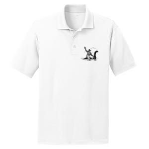 Bigfoot Riding On Nessie Lochness Cowboy Yeti PosiCharge RacerMesh Polo