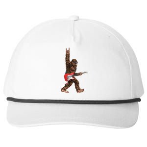 Bigfoot Rock On Guitar Snapback Five-Panel Rope Hat