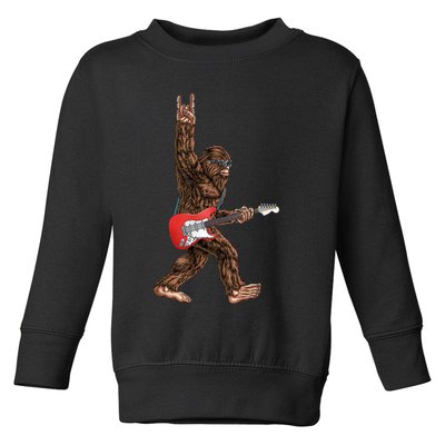 Bigfoot Rock On Guitar Toddler Sweatshirt