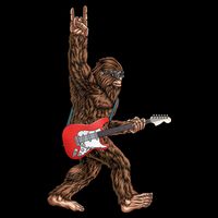 Bigfoot Rock On Guitar Zip Tote Bag