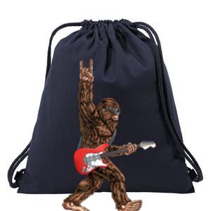 Bigfoot Rock On Guitar Drawstring Bag