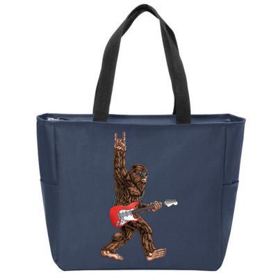 Bigfoot Rock On Guitar Zip Tote Bag