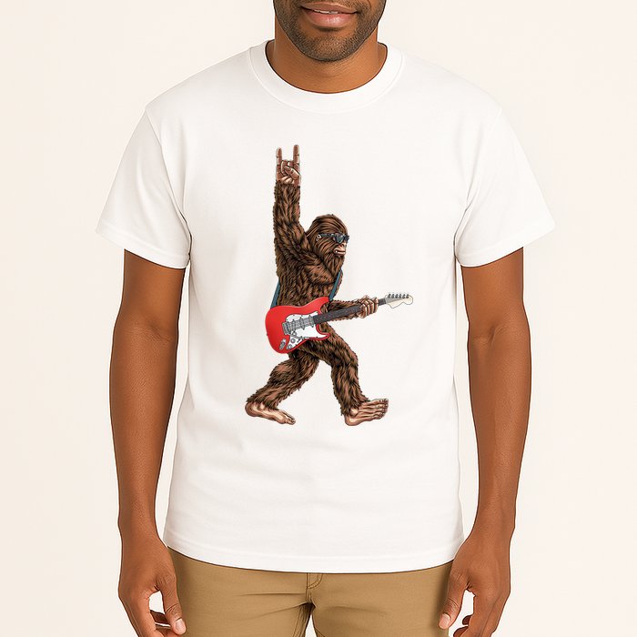 Bigfoot Rock On Guitar Tall T-Shirt