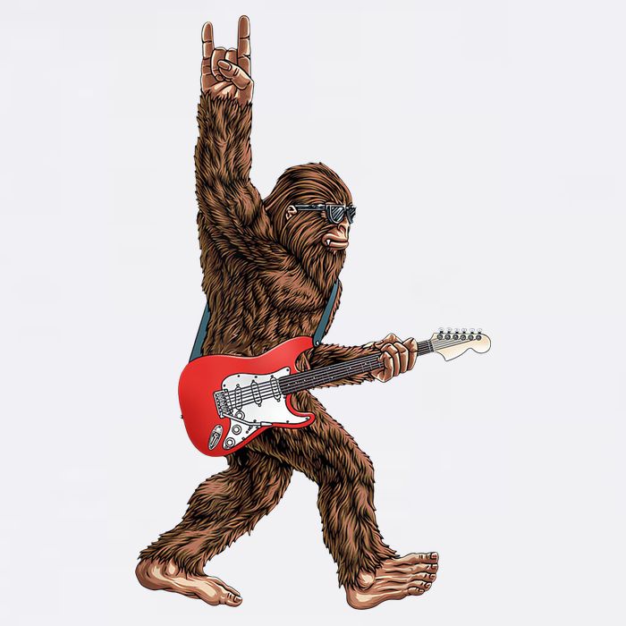 Bigfoot Rock On Guitar Tall T-Shirt