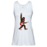 Bigfoot Rock On Guitar Ladies Essential Flowy Tank