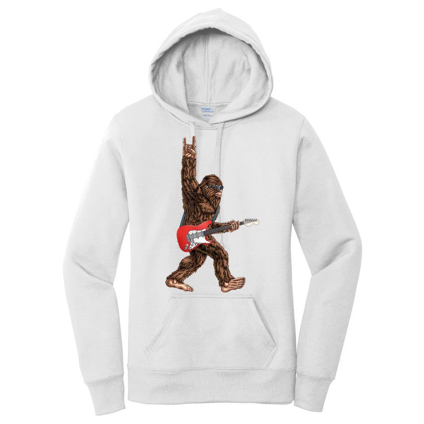 Bigfoot Rock On Guitar Women's Pullover Hoodie