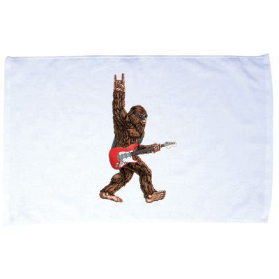 Bigfoot Rock On Guitar Microfiber Hand Towel